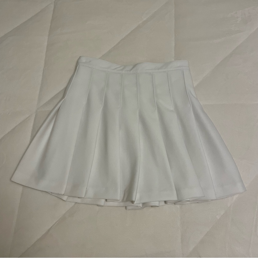 Varsity White Skirt